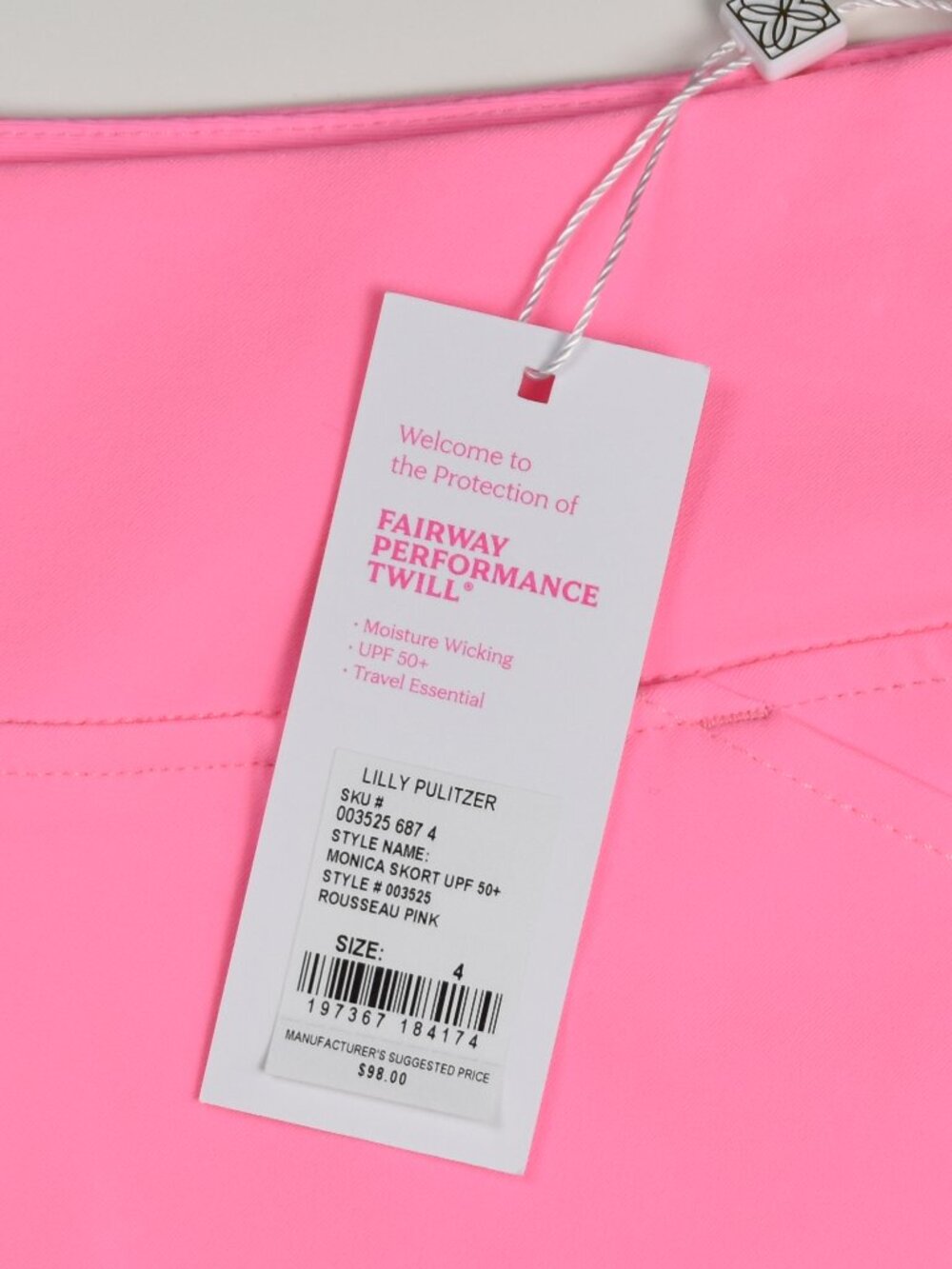 Lilly Pulitzer Luxletic Monica Skort Pink NEW - 4 - Picture 8 of 9